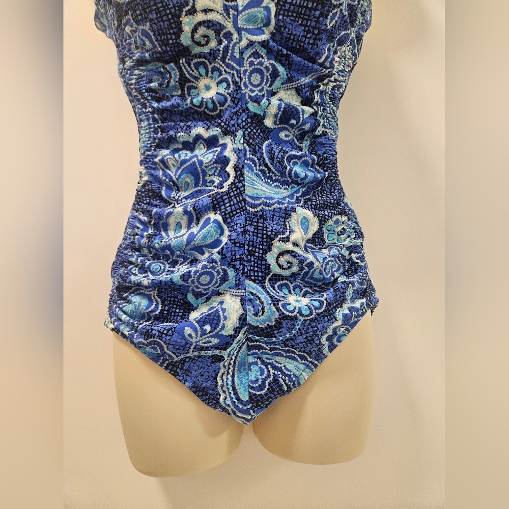 Rose.Marie.Reid 1 Piece Swimsuit Floral Print Size 12 - Picture 3 of 13